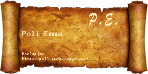 Poll Emma névjegykártya