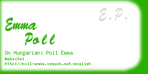 emma poll business card